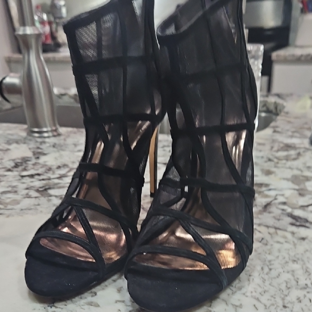 Ted Baker Black Mesh Women's Heels